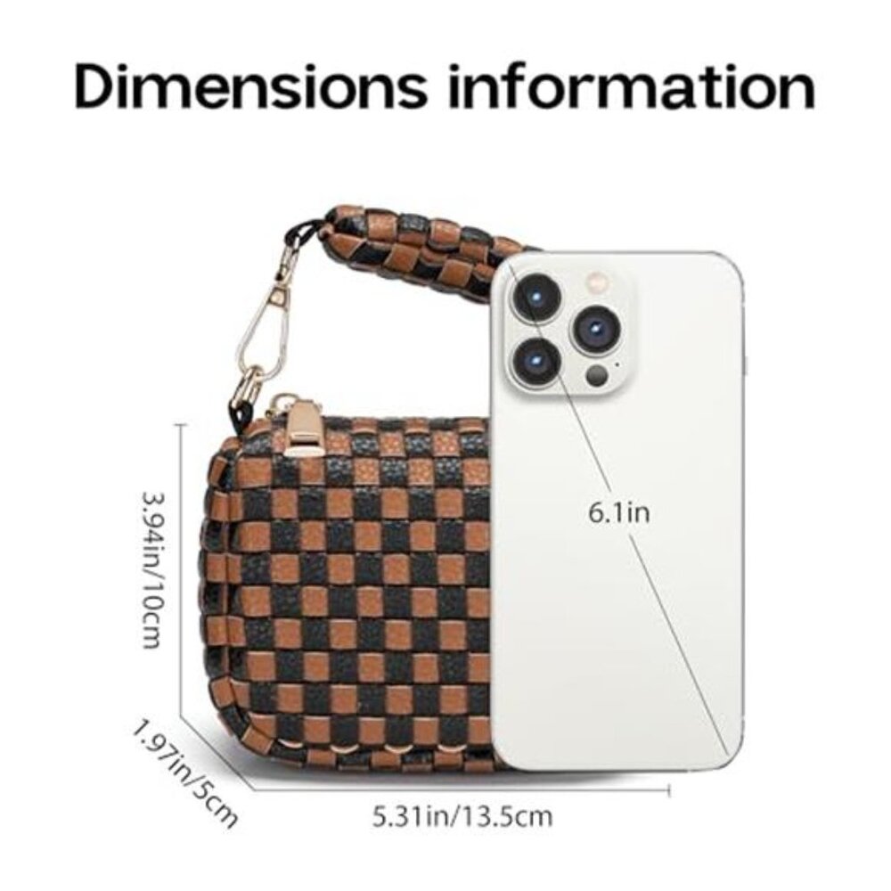 Women's Cute Mini Quilted Wristlet Gift Pouch Puffer Evening Bag - Picture 4 of 6